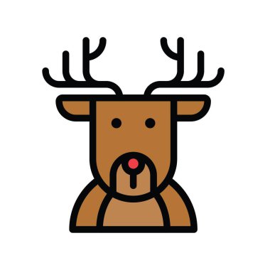 Noel, ilgili şirinler, ren geyiği avatarları, düzenlenebilir felçler,