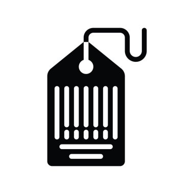 Katı tasarımda fiyat etiketi, barkod ve Huck vektörü