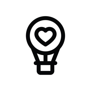 Sevgililer günü kartları, ilgili aşklar ve aşklar, kalp vektörlü paraşütler, çizgisel tarzda.,