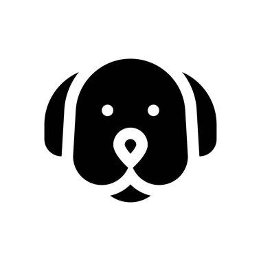 Çin 'de yeni yıla ilişkin köpek yüz vektörü katı tasarımda