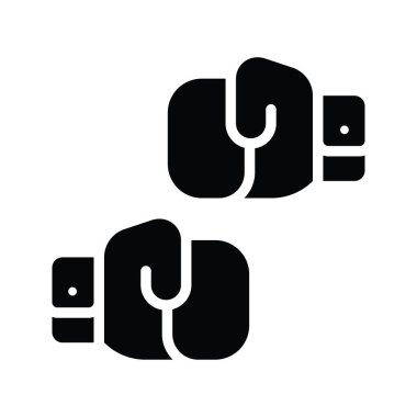 sanat ve zanaat ilişkili boks eldivenleri vektörü katı stilde