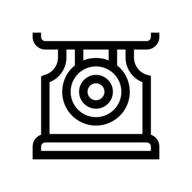 Çin 'e özgü yeni yıl gongu. Doğrusal olarak stand vektörü.