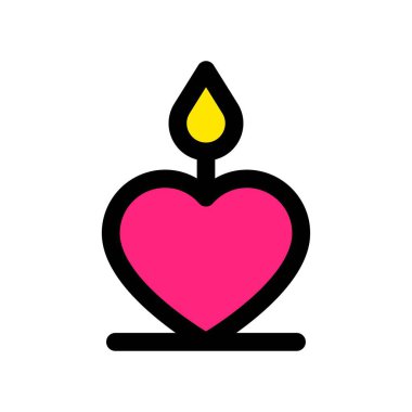 Aşk ve düğünle ilgili yangın düzenlenebilir felçli kalp vektörü üzerinde