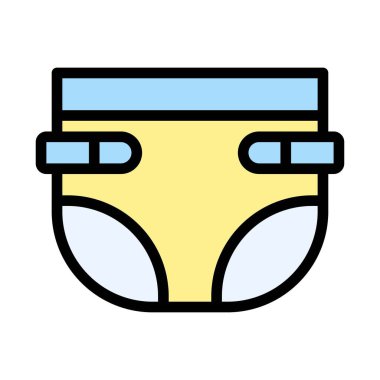 Bebek partisi ile ilgili şirin, küçük bebek şımartıcı, düzenlenebilir felçli şerit vektörü.