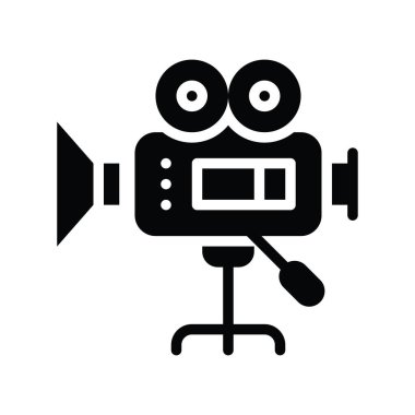 Video kamera kaydedicisi ile ilgili sanat veya el işi vektörü katı tasarım