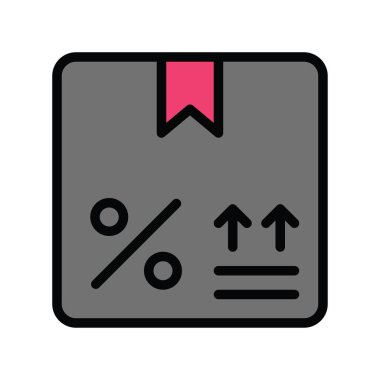 Hediye kutusu ve yüzde vektörüyle ilgili Kara Cuma tam biçiminde