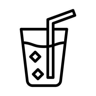 Doğum günü ya da yeni doğan bebek ile ilgili soğuk içecek boru ve buz küpleri vektörleri doğrusal olarak