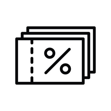 Biletler ve indirimli etiket doğrusal biçimdeki siyah cuma vektörüyle ilgili