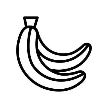 muz simgesi, süpermarket konsepti, vektör illüstrasyonu 