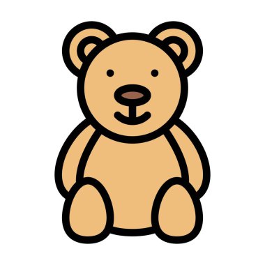 Doğum günü ya da yeni doğan bebek bağlantılı oyuncak ayı hediye vektörleri için düzenlenebilir felçli