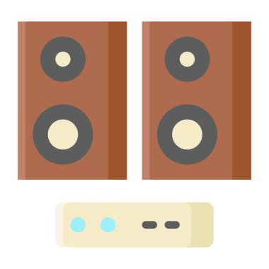 doğum günü ya da yeni doğan bebek mp3 ses sistemi ve düz biçimli bas nokta vektörleri