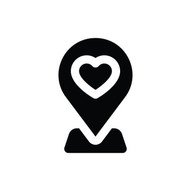 Sevgililer günü kartları, ilgili aşk ve romanlar, harita konum vektörleri, sağlam tasarımlar.,