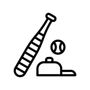 4 Temmuz Birleşik Devletler Sopa Oyunu top ve şapkayla, vektörleri çizgisel olarak soyar