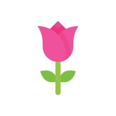 Düz dizaynlı yaprak vektörlü sevgililer günü aşkı ve aşk çiçekleri