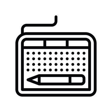 sanat ve zanaat ilişkili wacom ve kalem vektörü doğrusal biçiminde