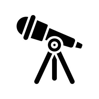 Katı tasarımda stand vektörü olan laboratuar simgesi ile ilgili laboratuvar teleskopu
