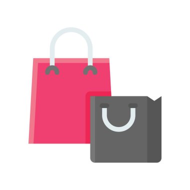 Düz tasarımda siyah cuma vektörüyle ilgili alışveriş torbaları