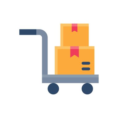 Kutu yığını simgesi, süpermarket konsepti, vektör illüstrasyonu 