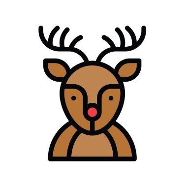 Noel, ilgili şirinler, ren geyiği avatarları, düzenlenebilir felçler,