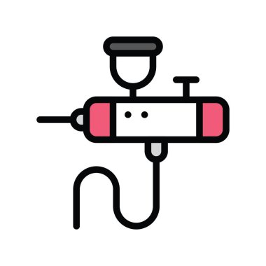 sanat ve zanaat bağlantılı dolu renk tabancası vektörü