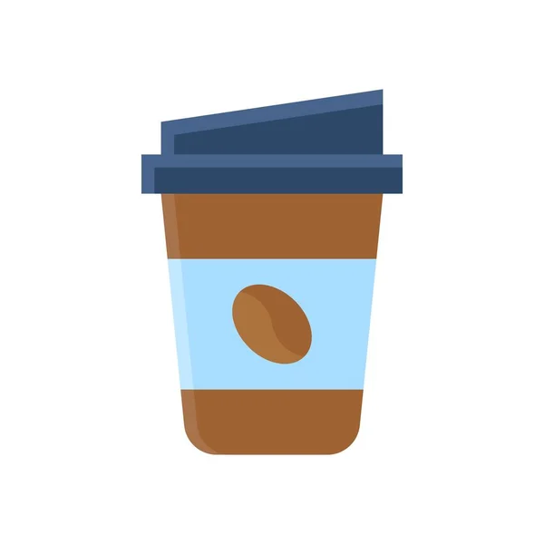Koffiekopje Icoon Supermarkt Concept Vector Illustratie — Stockvector