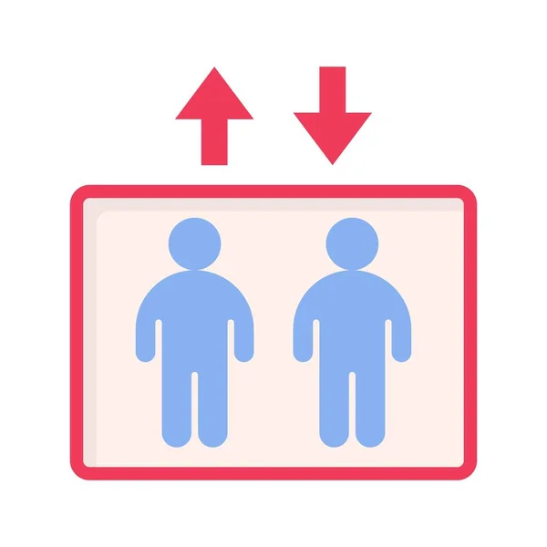 Two Men Icon Supermarket Concept Vector Illustration — Stock Vector