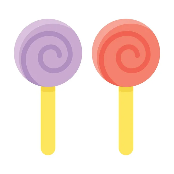 Birthday New Born Baby Related Sweet Delicious Lollipop Candies Vectors — Stock Vector
