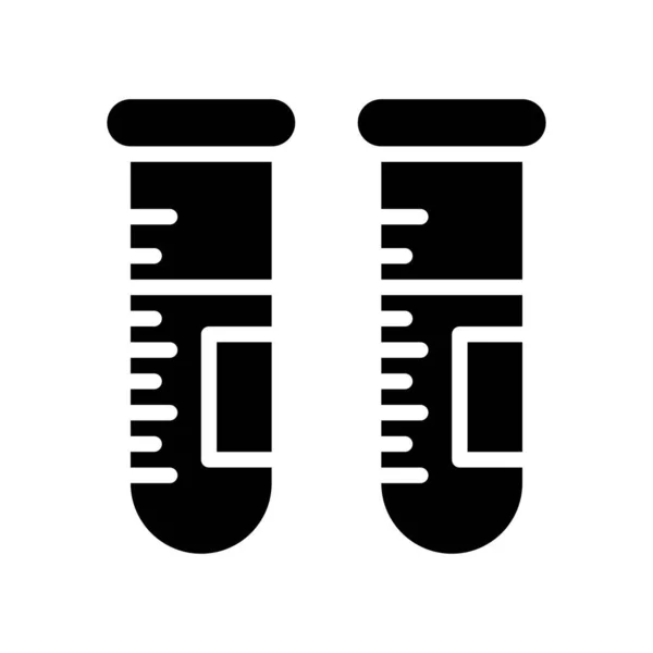 Laborsymbol Bezogener Laborreagenzglasvektor Solider Ausführung — Stockvektor