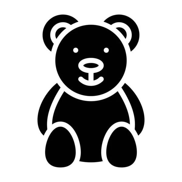 Geburtstag Oder Neugeborenes Baby Verwandter Teddybär Für Geschenkvektoren Solider Ausführung — Stockvektor