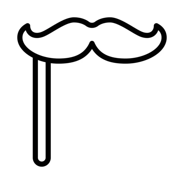 Anniversaire Nouveau Moustache Factice Liée Bébé Avec Des Vecteurs Bâton — Image vectorielle