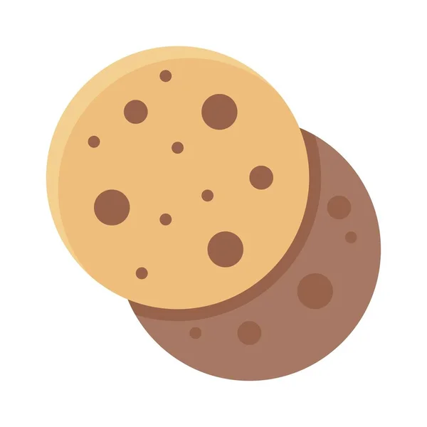 生日或新生儿相关巧克力饼干 带有扁平的巧克力球载体 — 图库矢量图片