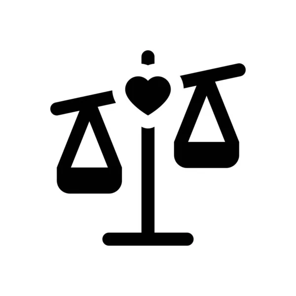 Κλίμακα Βάρους Αγάπης Και Γάμου Διάνυσμα Καρδιάς Συμπαγή Σχεδίαση — Διανυσματικό Αρχείο