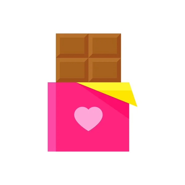발렌타인 카드는 초콜릿 벡터에서의 사랑과 로맨스 심장을 디자인으로 — 스톡 벡터