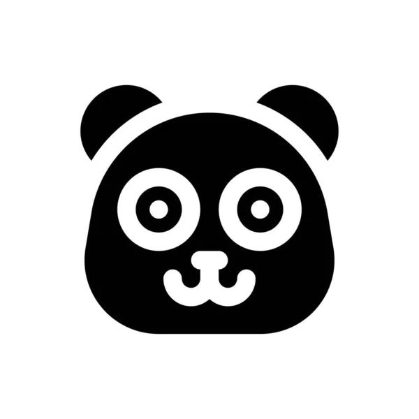 Chinesischer Neujahrs Panda Gesichtsvektor Solider Ausführung — Stockvektor