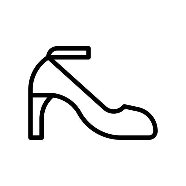Icono Zapato Femenino Concepto Supermercado Ilustración Vectorial — Vector de stock