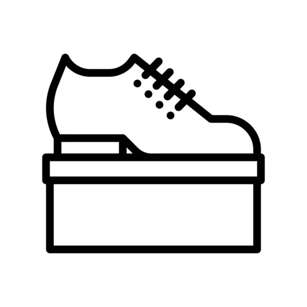 Wedding Love Related Men Shoe Shoe Box Vector Lineal Style — Stock Vector
