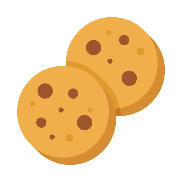 Biscuits Aux Pépites Chocolat Liés Anniversaire Nouveau Avec Des Vecteurs — Image vectorielle