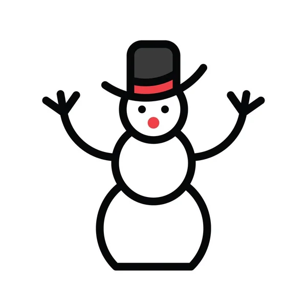 Noël Bonhommes Neige Apparentés Avec Chapeaux Avatars Avec Traits Modifiables — Image vectorielle