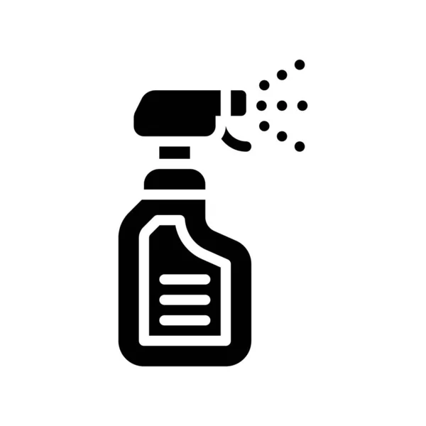 Laboratorio Icono Relacionado Laboratorio Medicina Spray Botella Vector Diseño Sólido — Vector de stock