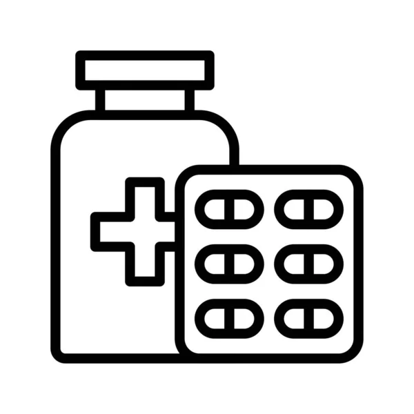 Pillen Symbol Gesundheitskonzept Vektorillustration — Stockvektor