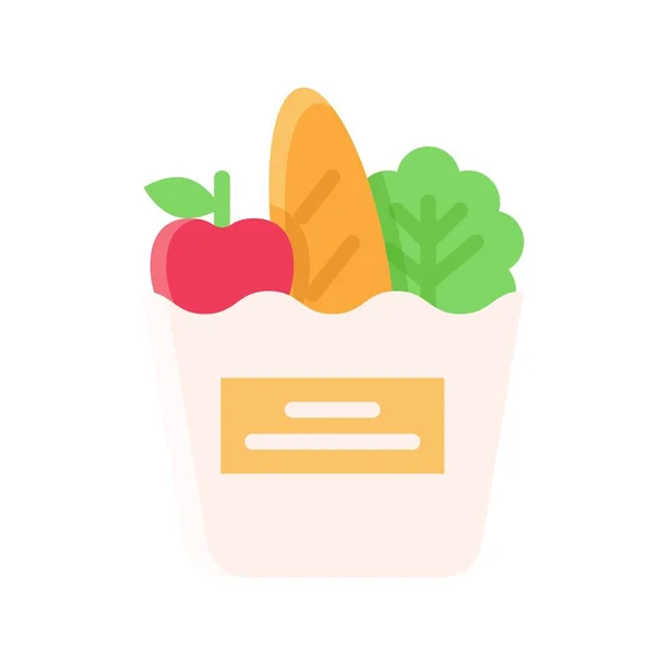 Bag Food Icon Supermarket Concept Vector Illustration — Stock Vector