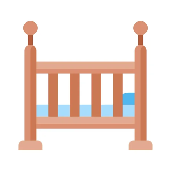 Дитячий Душ Пов Язаний Маленьке Дитяче Ліжечко Або Спальня Вектор — стоковий вектор