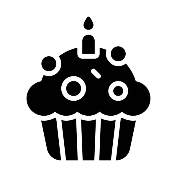 Compleanno Compleanno Del Neonato Torta Dolce Deliziosa Con Candela Vettori — Vettoriale Stock
