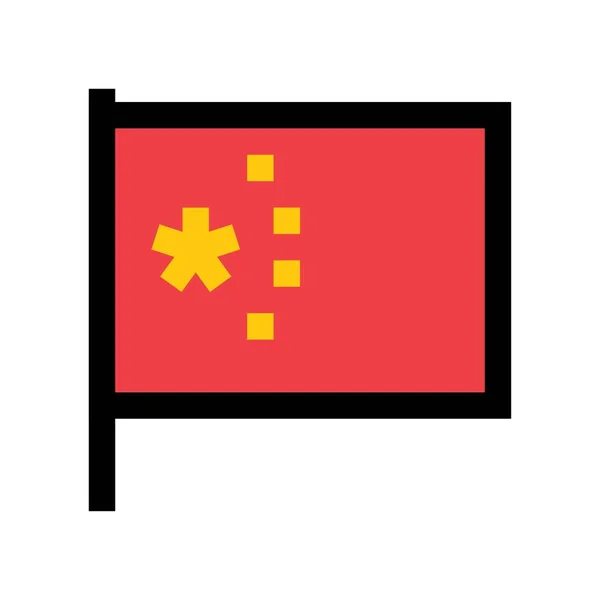 中国新年相关国旗矢量与可编辑笔划 — 图库矢量图片