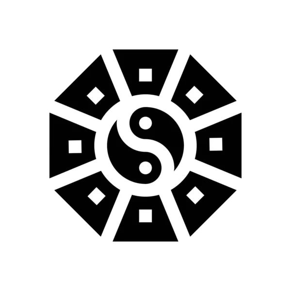 中国の旧正月関連の陰陽や固体設計の風水ベクトル — ストックベクタ