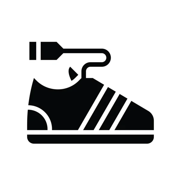 Katı Tasarımda Ayakkabı Indirimli Etiket Vektörü Ile Ilgili Kara Cuma — Stok Vektör