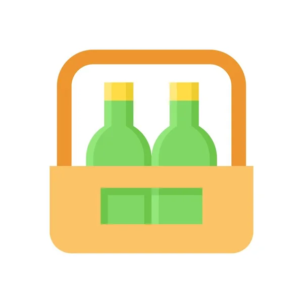Icona Delle Bottiglie Concetto Supermercato Illustrazione Vettoriale — Vettoriale Stock