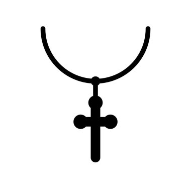 Kolye vektör çizimi, izole edilmiş katı tasarım simgesi