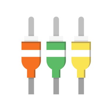 Televizyonlar, teknoloji, ilgili ses telleri vektörler, düz tasarımlar.,