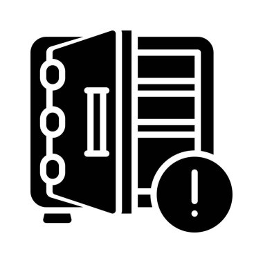 Ekonomik durgunlukla ilgili açık dolap. Vektörleri imzalıyorum ve katı tasarım yapıyorum.